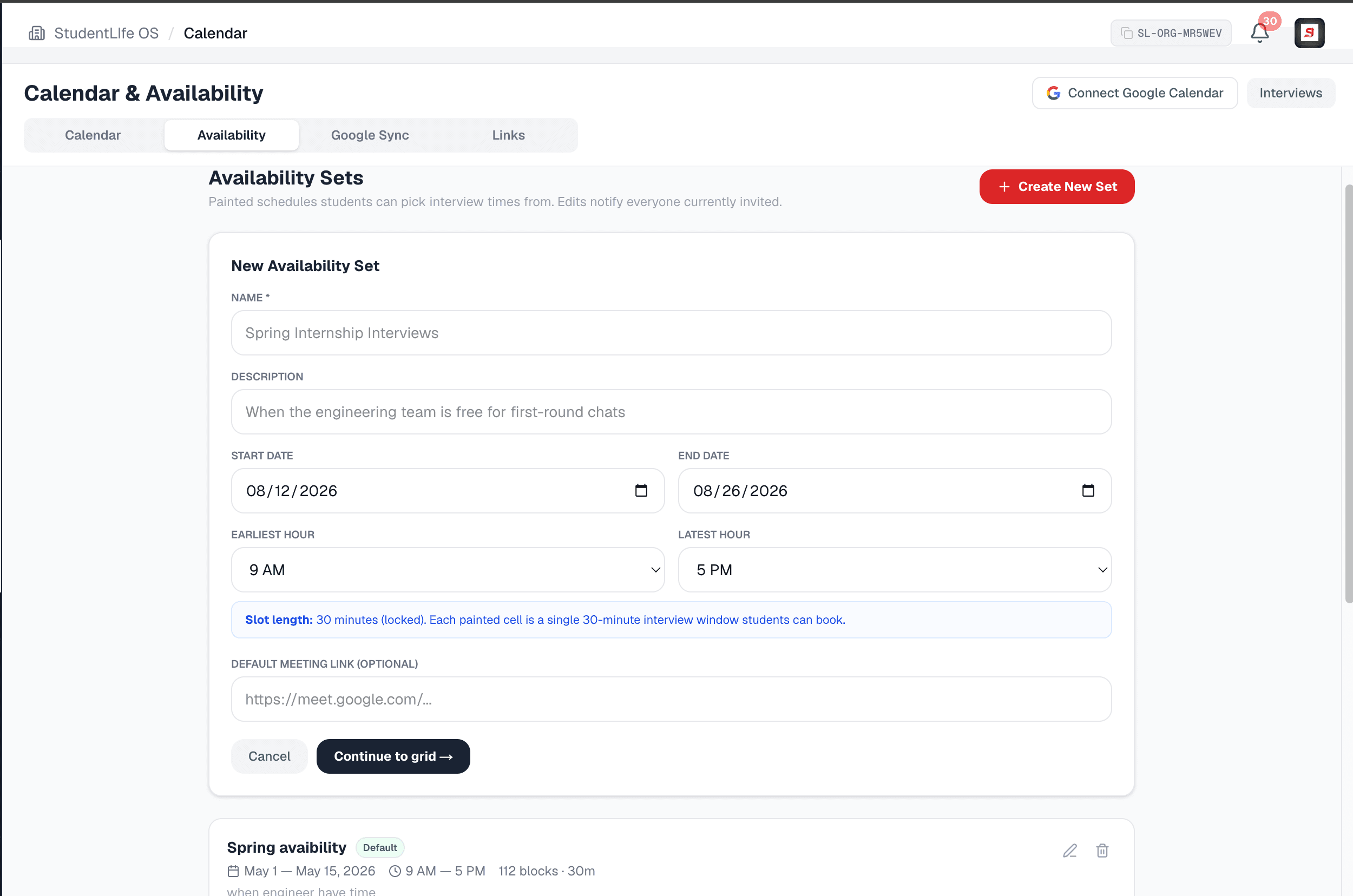 Create an availability set